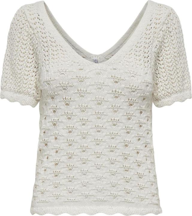 Only Encolure en V Poignets côtelés Pull tricoté (S)