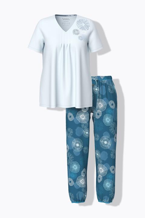 Produktbild Ulla Popken Pyjama, Kreise, V-Ausschnitt, Halbarm, Elastiksaum (60)
