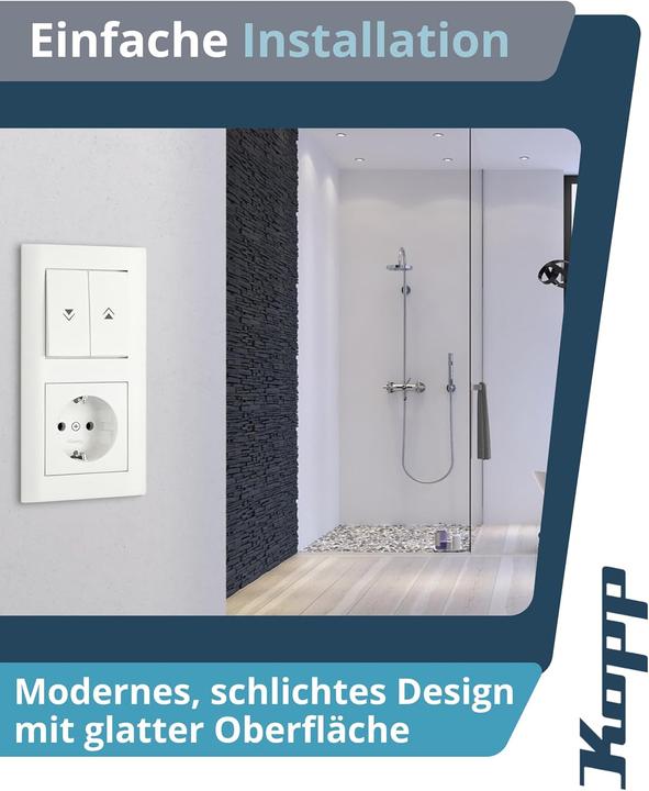 Produktbild Kopp Einsatz Jalousie-Schalter ATHENIS Reinweiss (RAL 9010) 588529083