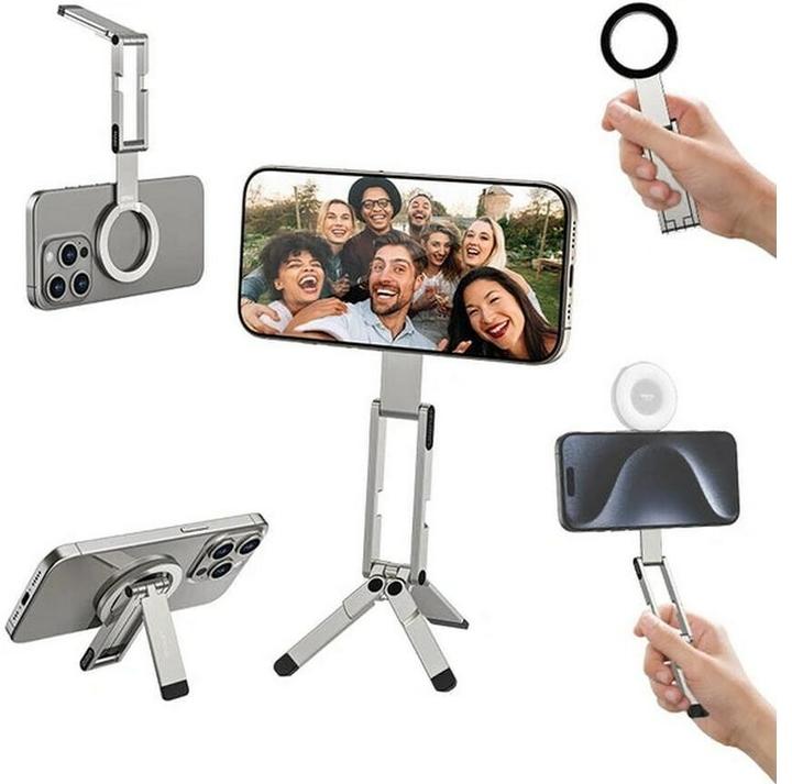 Immagine prodotto Ulanzi MA60 Mini MagSafe-Tripod Foldable - Silver (Metallo)