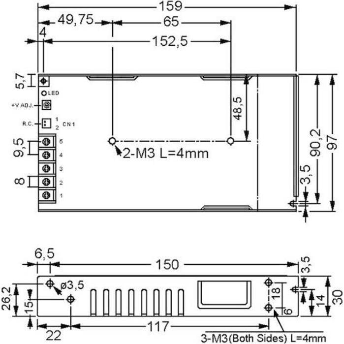 Thumbnail - MeanWell Power Supply Switch Mode 7.5V 75W, Universalladegerät
