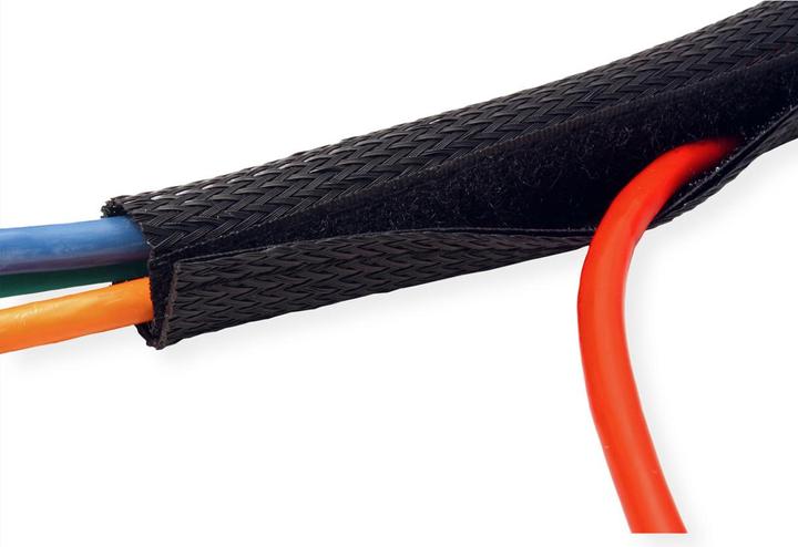 Immagine prodotto Roline Tubo in tessuto PVC per fascio di cavi, nero, 2,5 m (250 cm)