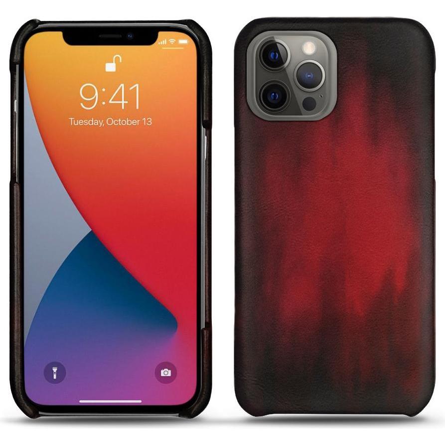 Noreve Lederschutzhülle (Apple iPhone 13 Pro Max), Smartphone Hülle, Rot