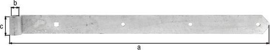 Actual product image GAH Shutter hinge width 45 mm length 600 x 45 mm thickness 5 mm steel hot-dip galvanised Ø 16 mm