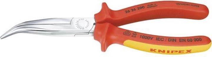 Produktbild Knipex Flachrundzange mit Schneide(Storchschnabelzange) 26 26 200 SB (200 mm)