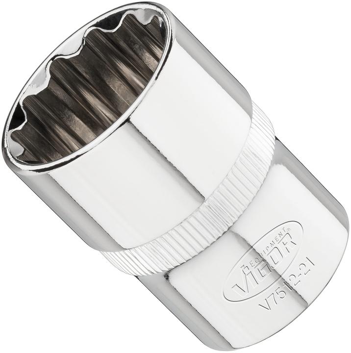 Immagine prodotto Vigor Presa a 12 punti ∙ V7512-21 ∙ Quadrata, cava 12,5 mm (1/2 pollice) ∙ Profilo esterno a 12 punti ∙ (21 mm)