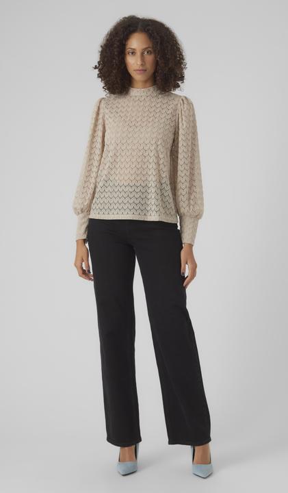 Actual product image Vero Moda Vmbecca Ls High Neck Lace Top Jrs Noos (XS)
