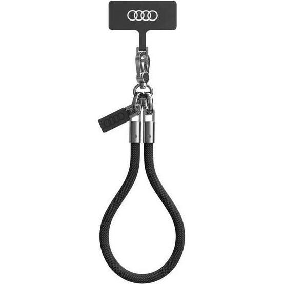 Audi uniwersalna smycz do telefonu 28cm 8mm czarny/nero AU-HSL8-R8/D1-BK, Accessori per cellulare, Nero
