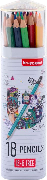Image du produit Bruynzeel Crayons couleur Boîte 18 pcs. (18x)