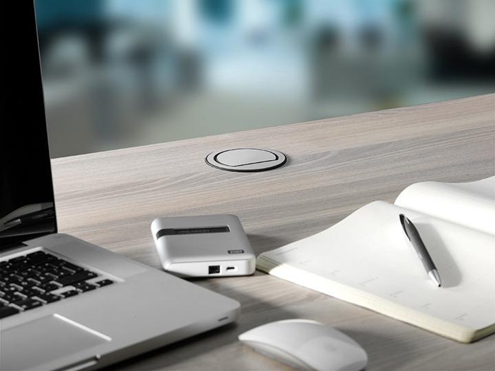 Produktbild Bachmann elevator 1x schutzkontakt 1x cat6 1x usb 3.0 edelstahl (1 x, CEE 7/7, 0.50 m)