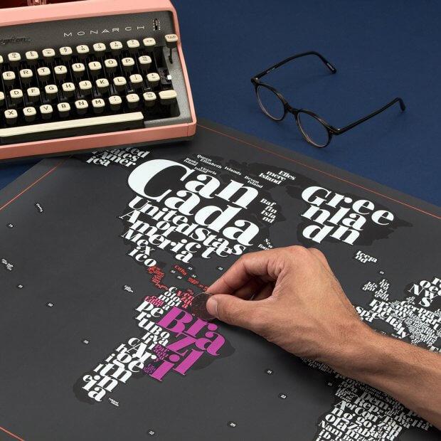 Immagine prodotto Luckies Scratch Map Typogeography (82 x 60 cm)