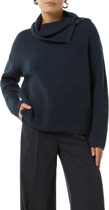 Produktbild Comma Strickpullover Rollkragenpullover mit Zierknöpfen (M)