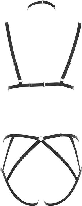 Actual product image René Rofé Wrapped In Lust Harness Open Body - Black (M, S)