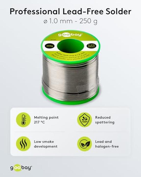 Produktbild Goobay Profi-Lötzinn bleifrei, ø 1,0 mm, 250 g (Lötzinn)