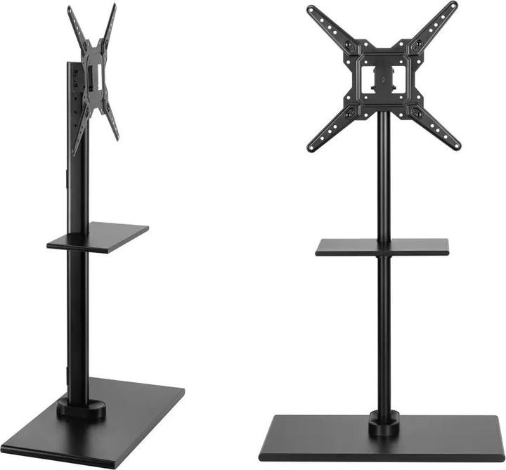 Produktbild Maclean Boden-TV-Ständer mit Ablage 23 -55 35kg Schwarz MC-972 (Boden, 55")