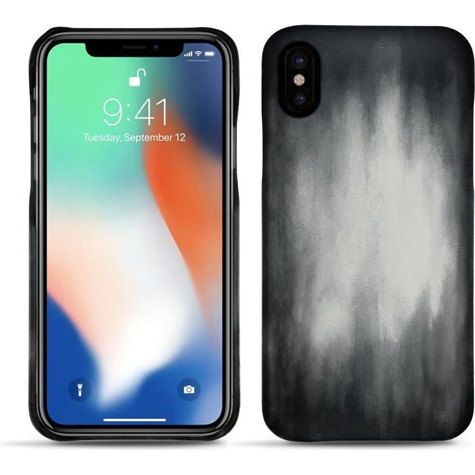 Noreve Lederschutzhülle (Apple iPhone XS Max), Smartphone Hülle, Grau