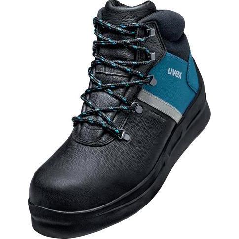 Uvex Safety, Sicherheitsschuhe, 3 asphaltpro Stiefel S3 65591 schwarz, blau Weite 10 GrÃ¶ÃŸe 42 (S3, 42)
