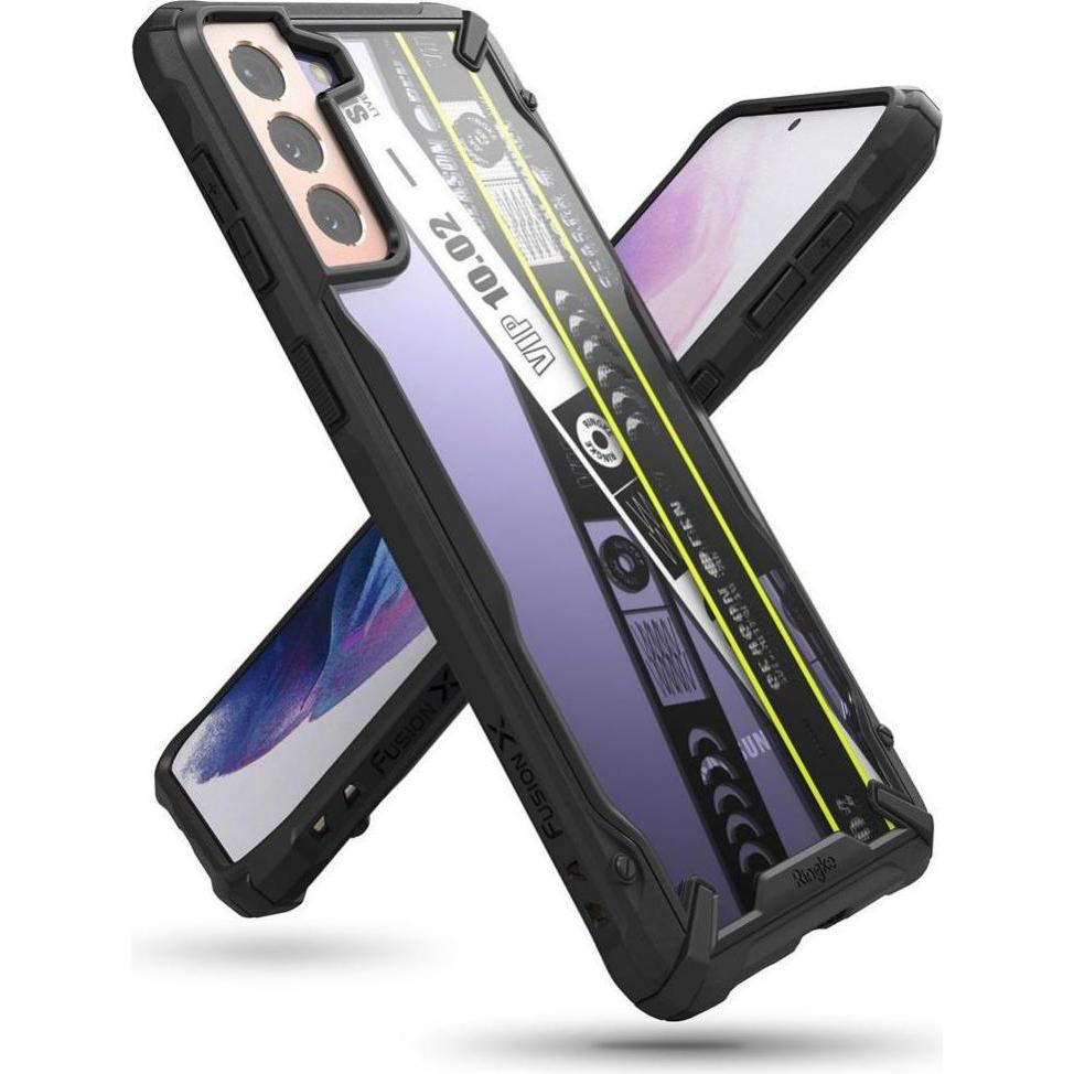 Ringke Fusion X Design durable PC Case with TPU Bumper for Samsung Galaxy S21+ 5G (S21 Plus 5G) blac (Samsung Galaxy S21...