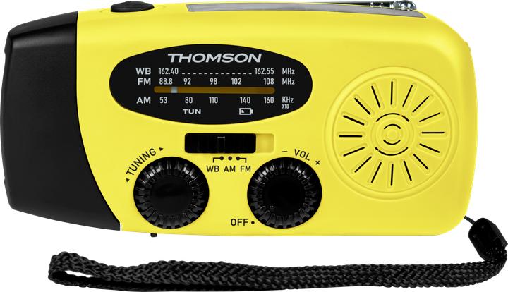 Actual product image Thomson Emergency Hand Crank Radio - Yellow (AM, FM)