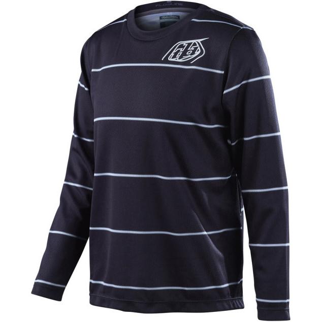 Troy Lee Designs, Jungen, Velotrikot, Flowline (L), Schwarz, L