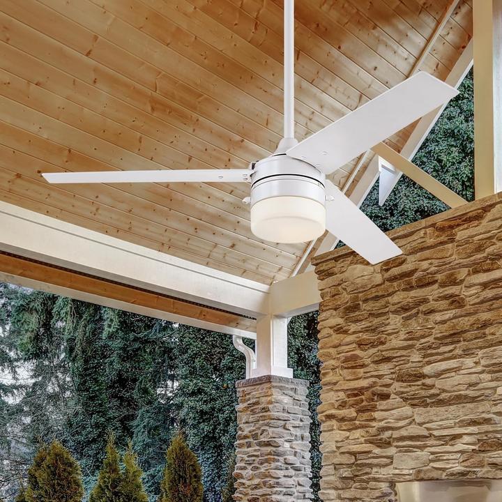 Produktbild Westinghouse Outdoor Deckenventilator Riverton Weiss mit Licht (54 dB)