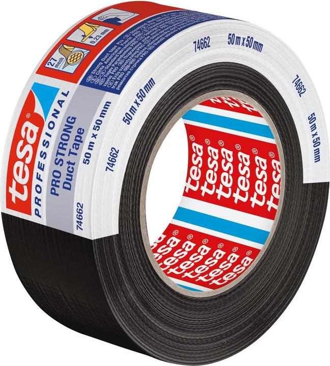 Produktbild tesa Duct Tape PRO-STRONG schwarz 50m:50mm (38 mm)