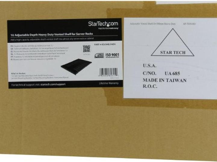 Produktbild StarTech 1 HE verstellbarer Schwerlast Fachboden für Server Rack/ Schrank bis 113 Kg - Fachboden Serversch...