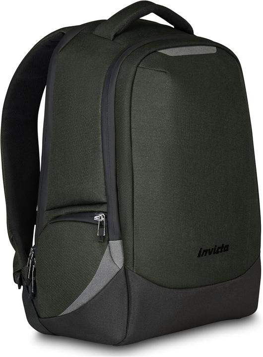 Actual product image Invicta Unisex Recycled Polyester Laptop Backpack with USB Port and Reflective Inserts (20 l)