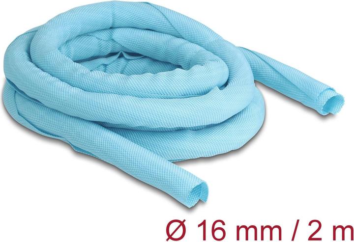 Actual product image Delock Cable conduit self closing 2 m x 16 mm Blue (Cable conduit, 200 cm)