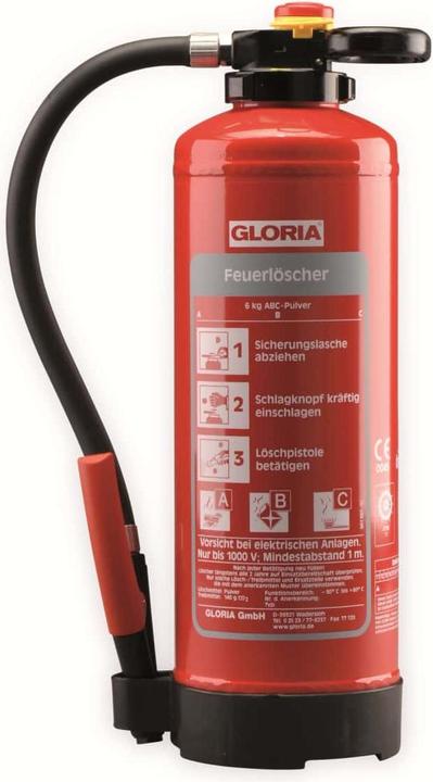 Gloria Pulver-Aufladefeuerlöscher (A, B, C)