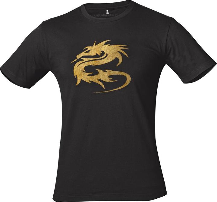 Actual product image Madif T-8163-MD T-Shirt schwarz-gold S (S)