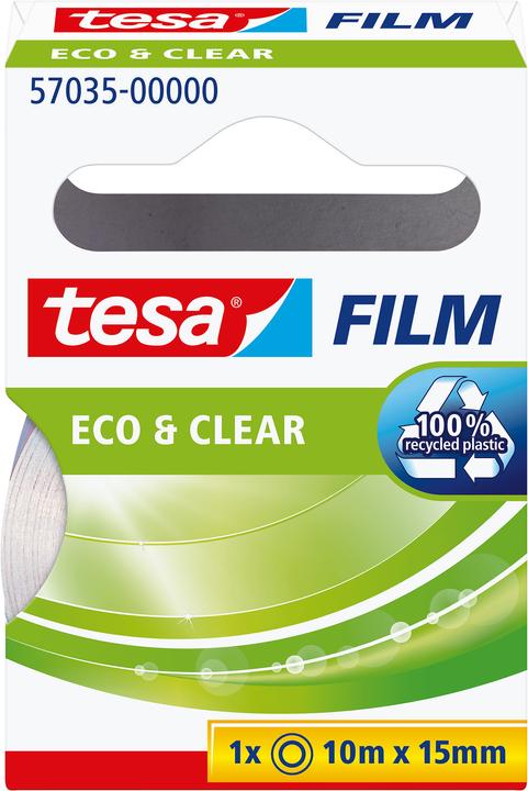 Produktbild tesa tesafilm ECO & CLEAR, lösungsmittelfrei und alterungsbeständig (15 mm)