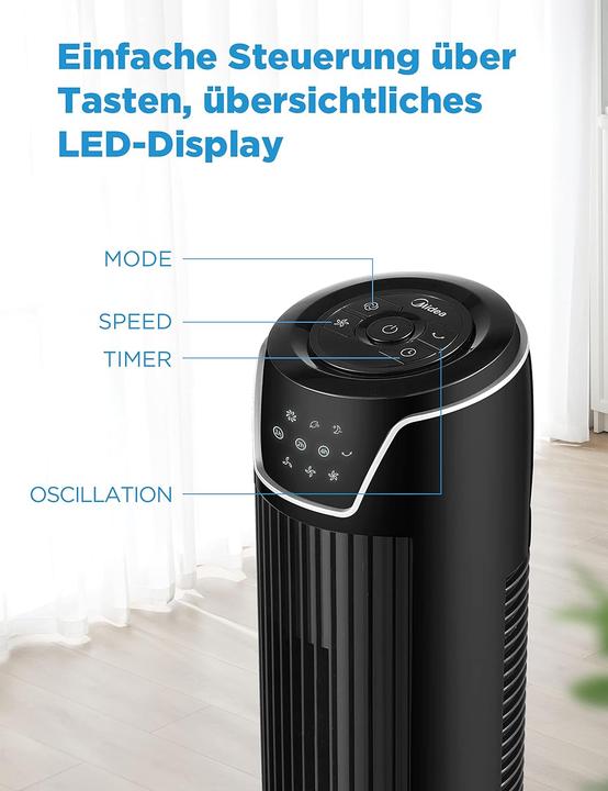 Actual product image Midea Turmventilator FZ10-17JR (62 dB)