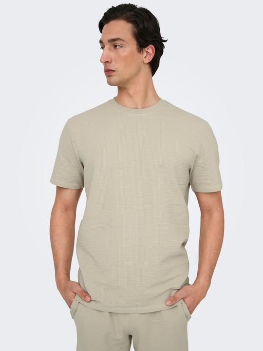 Actual product image Only & Sons Onskian Life Reg Seersucker Ss Tee (L)