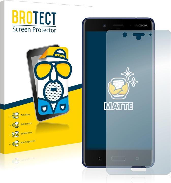 Produktbild BROTECT Entspiegelungs-Schutzfolie Displayschutz Matt (2 Stück, Nokia 8)