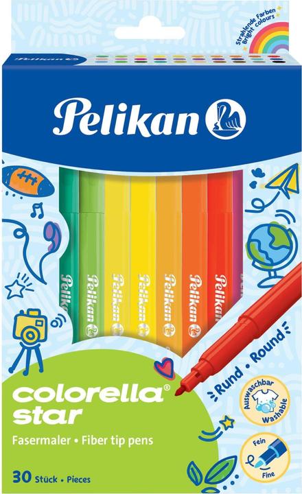 Immagine prodotto Pelikan Penne con punta in fibra Colorella Star C302 30 colori, scatola pieghevole appesa (30 x)