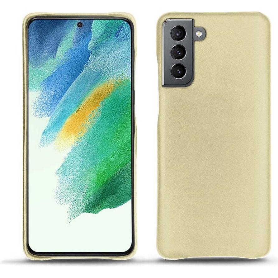 Noreve Lederschutzhülle Samsung Galaxy S21 FE (Samsung Galaxy S21 FE), Smartphone Hülle, Beige