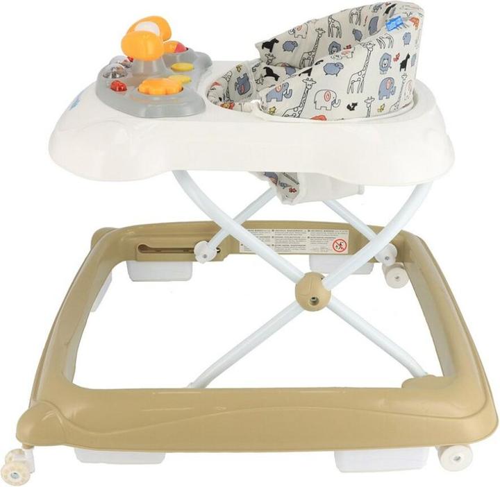 Productafbeelding Baby Mix 47977 Gehhilfe Mit Lenkrad Silikonräder Cappuccino