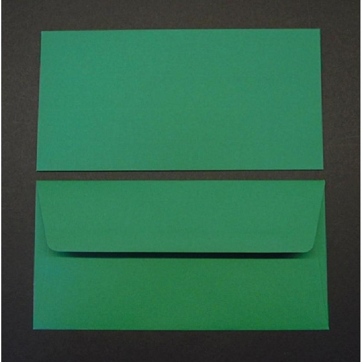 Thumbnail - Blanke, Briefumschlag, Briefumschläge DINlang 100g/qm gummiert VE=100 Stück tannengrün (110 x 220 mm, 100 x)