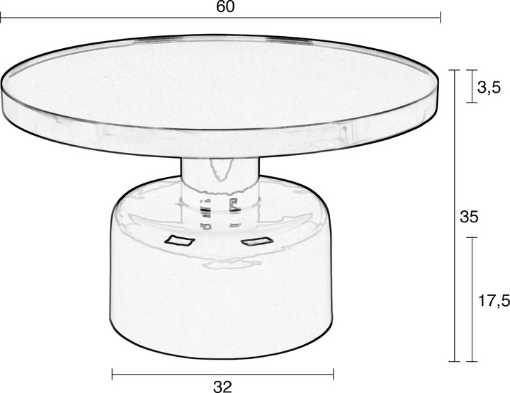 Produktbild Zuiver Table (60 x 60 x 31 cm)