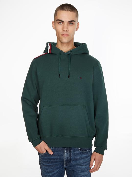 Immagine prodotto Tommy Hilfiger Felpa con cappuccio Global Stripe Uomo, Hunter, M (M)