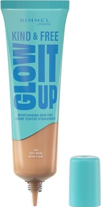 Actual product image Rimmel London Rimmel Rg Kind & Free Glow It Up Skin Tint 200 Soft Beige A Lightweight Skin Tint For A Natural Glow (Soft Beige)