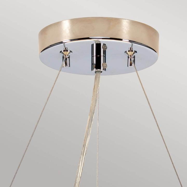 Actual product image Elstead Lighting Pearce pendant light E27 triple 45cm polished chrome ivory (E27)