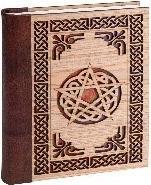 Actual product image Green Tree Leather Journal Pentagram with Leather back (Plain, Soft cover)