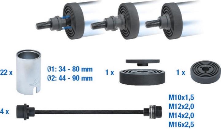 Immagine prodotto Brilliant Tools Set di manicotti di tensione e compressione | con 4 mandrini | 26 pezzi.