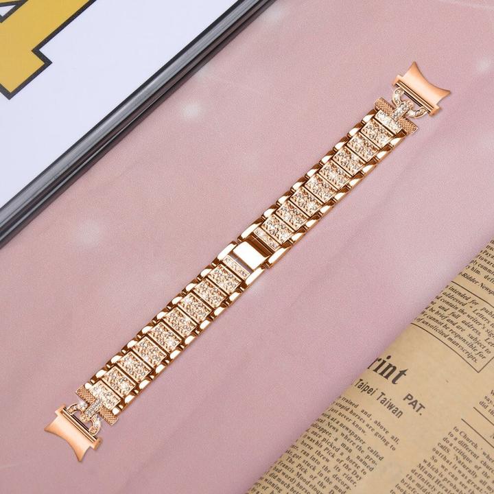 Produktbild Cover-Discount Edelstahl Armband mit Strass 20mm roségold (20 mm, Edelstahl)