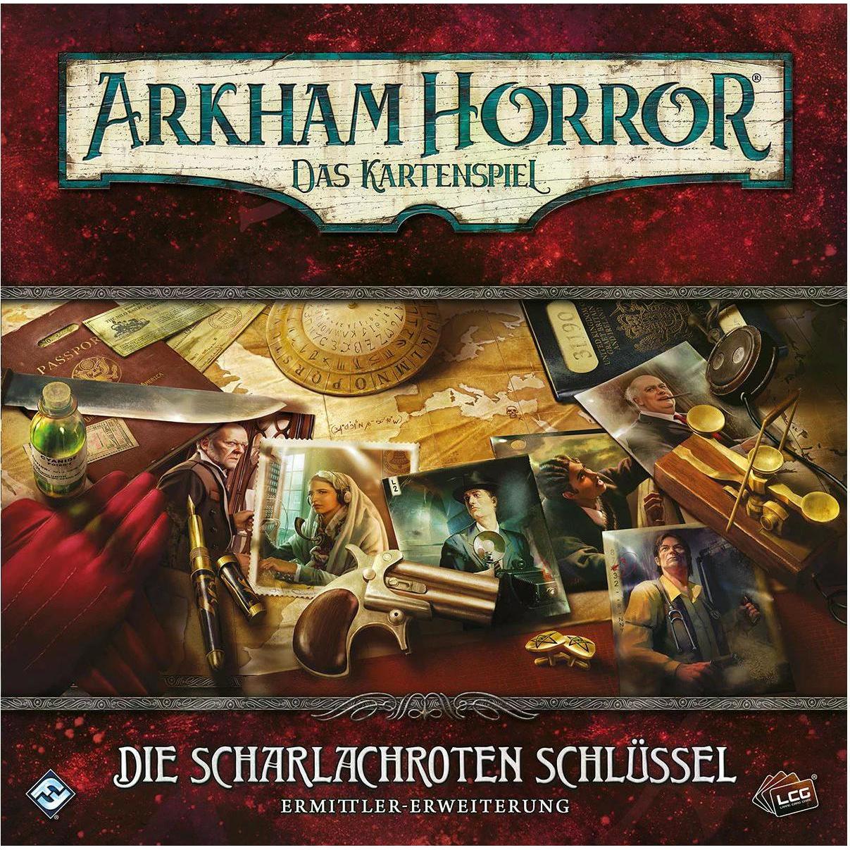 Thumbnail - FFG FFGD1169 - Arkham Horror: Die scharlachroten Schlüssel, Kartenspiel (DE - Ermittler-Erweiterung) (Deutsch)