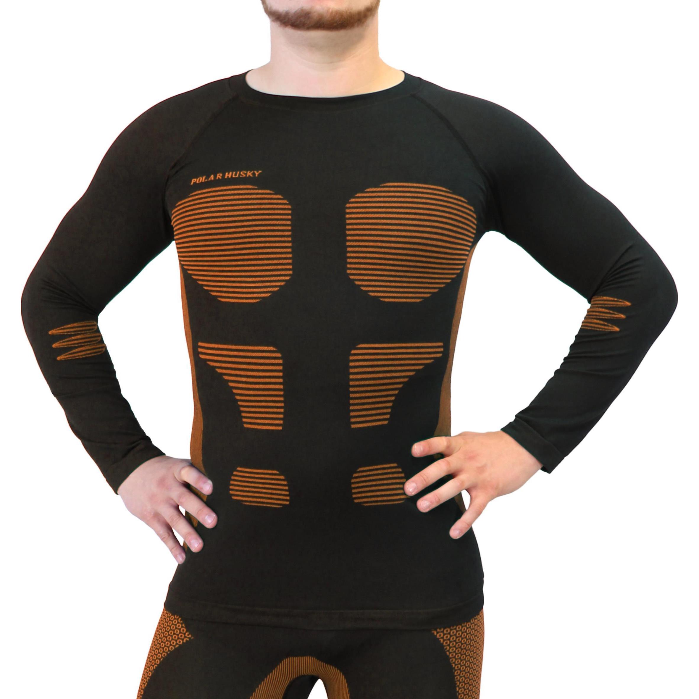 Polar Husky, Herren, Funktionsshirt, Sport-Funktionsunterhemd Anatomic Functional Wear (M), Orange, M