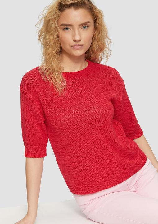 Produktbild S.Oliver Strickpullover Strickpullover aus Bändchengarn mit 3/4-Ärmeln (46)