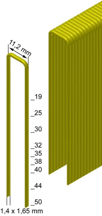 Image du produit Prebena Agrafes zinguées résinées35 mm